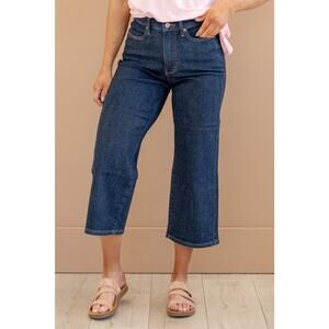 Judy Blue 11 / 30 Wide Leg Crop Jeans High Waist Tummy Control Tailored 88716